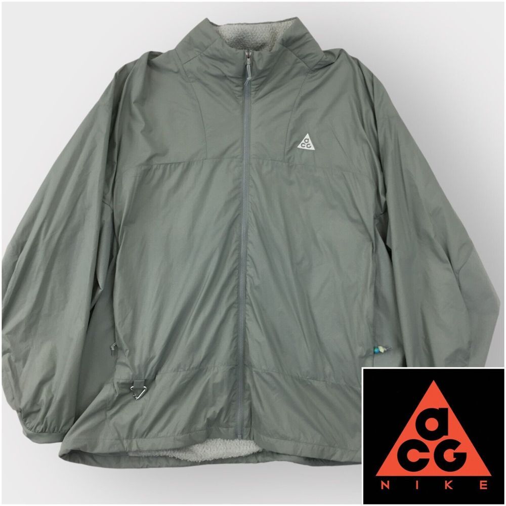 Nike ACG Sierra Light Full Zip Gray Jacket DX7880-325 Men's Size 2XL